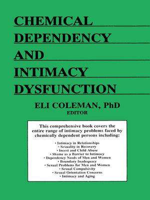 cover image of Chemical Dependency and Intimacy Dysfunction
